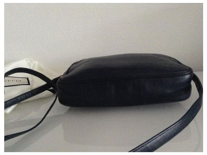 Marmont Borsa a tracolla Gucci Soho in pelle blu navy - vista 8