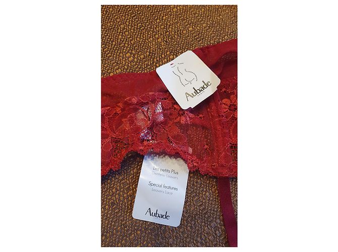 Autre Marque Aubade Strumpfhalter Bordeaux Polyamid Größe L - Ansicht 2