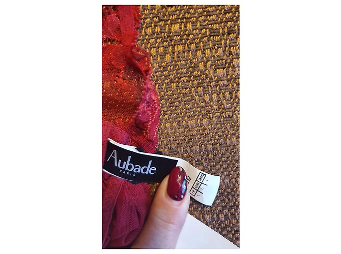 Autre Marque Aubade Strumpfhalter Bordeaux Polyamid Größe L - Ansicht 5