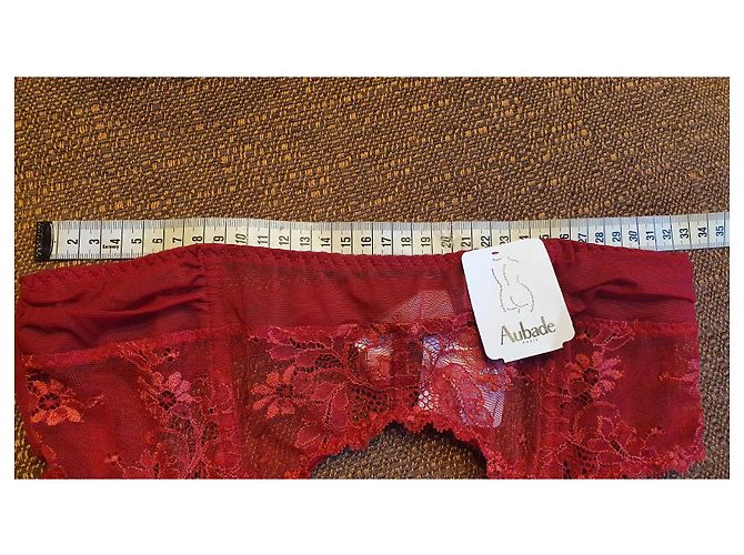 Autre Marque Aubade Strumpfhalter Bordeaux Polyamid Größe L - Ansicht 8