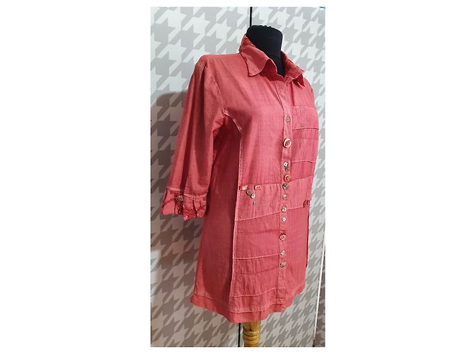 Camisa Elisa Cavaletti Bottega Roja de Algodón - vista 2