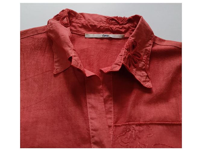 Camisa Elisa Cavaletti Bottega Roja de Algodón - vista 5