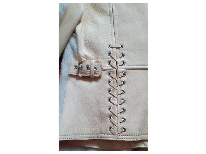 Vanessa Bruno Bikerjacke 3HVH03 V03011 Beige - Ansicht 18