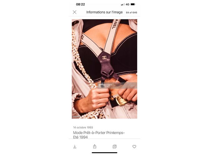 Chanel Coleccionista 1994 Negro Blanco Gold hardware - vista 5