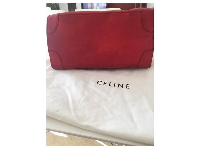Borsa Céline in pelle rossa Rosso - vista 4