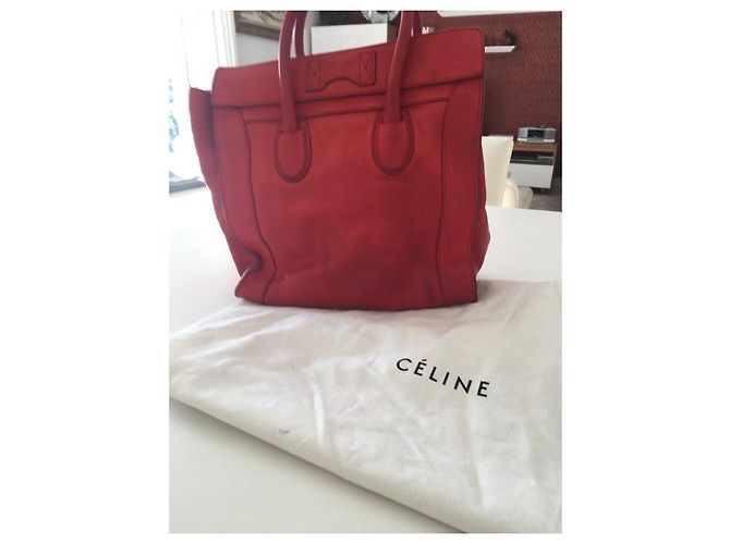 Borsa Céline in pelle rossa Rosso - vista 5