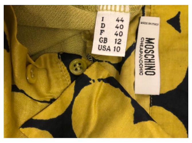 Top de manga larga Moschino Cheap And Chic Verde Oliva Seda Algodón - vista 3
