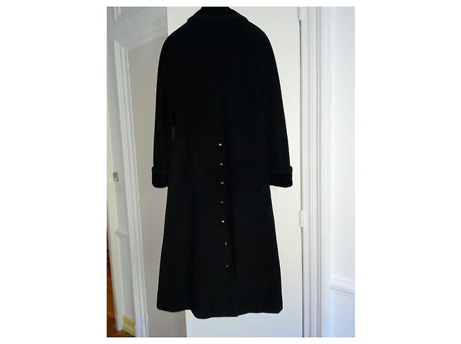 Abrigo Chanel negro de lana de cachemira y seda XL - vista 4