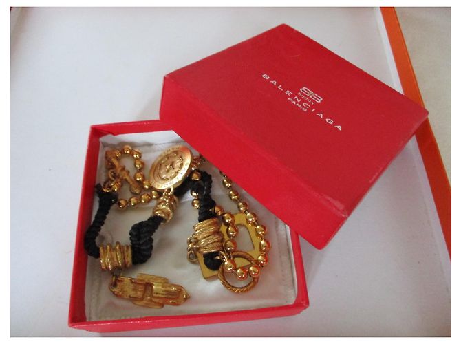 Balenciaga bracciale con ciondoli oro e nero D'oro - vista 2