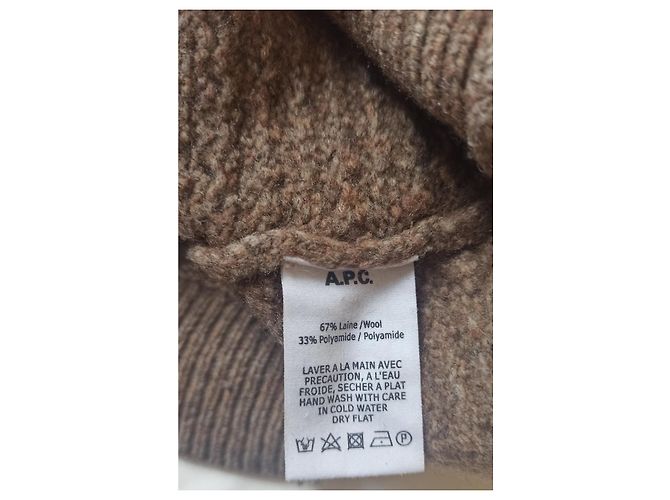 Apc beige wool and polyamide sweater - view 5