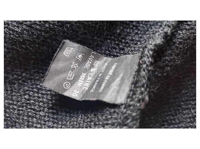 Isabel Marant Strickjacke aus schwarzer Wolle mit Gürtel - Ansicht 6