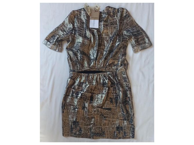 Vestido Isabel Marant Pour H&M de seda dorado Multicolor - vista 2