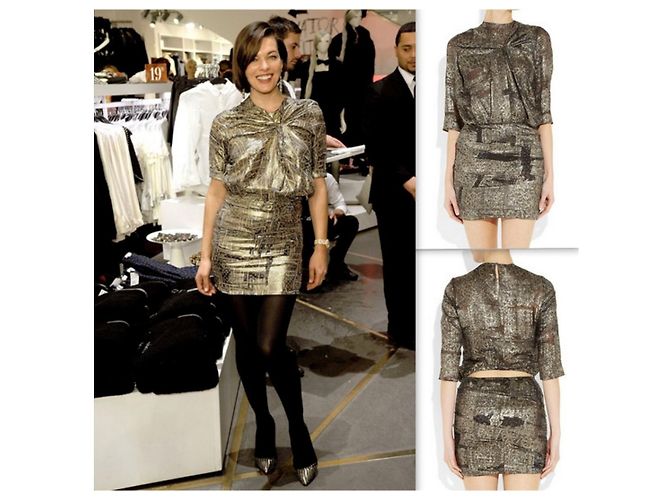 Vestido Isabel Marant Pour H&M de seda dorado Multicolor - vista 3