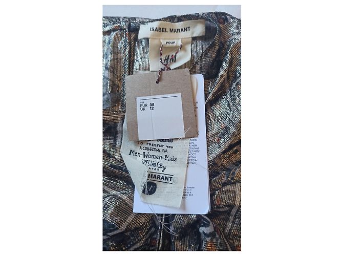 Vestido Isabel Marant Pour H&M de seda dorado Multicolor - vista 4