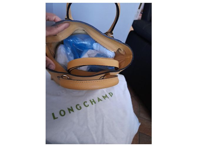 Borsa a mano Longchamp Mailbox S in pelle gialla Giallo - vista 5