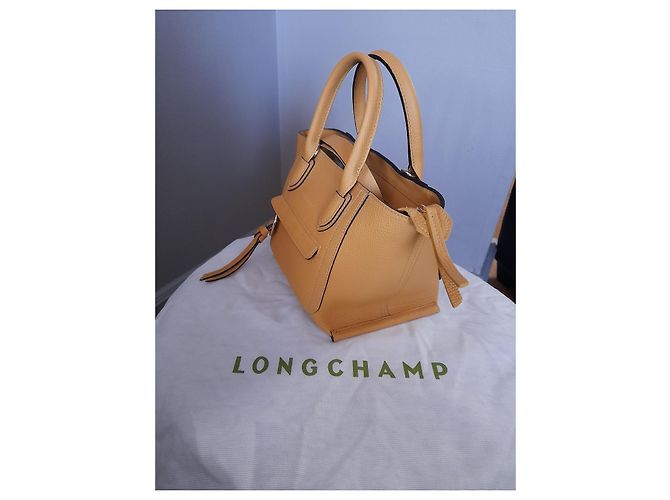 Borsa a mano Longchamp Mailbox S in pelle gialla Giallo - vista 7
