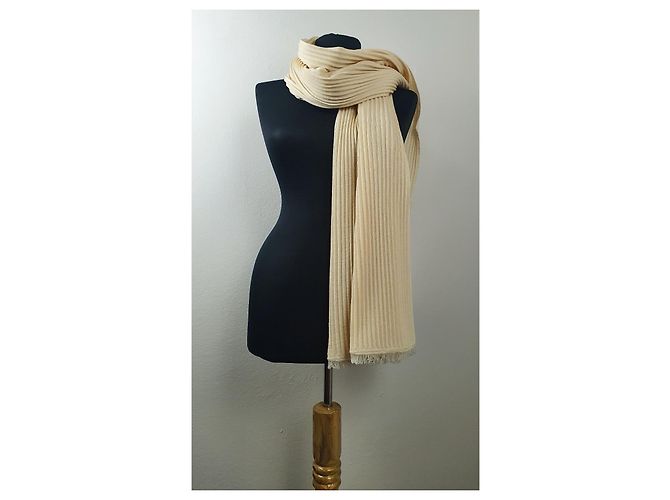 Sciarpa Marc Cain in lana beige - vista 2