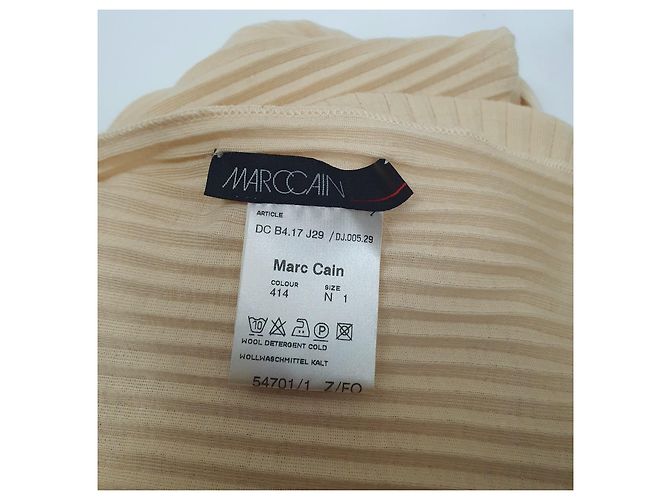Sciarpa Marc Cain in lana beige - vista 4