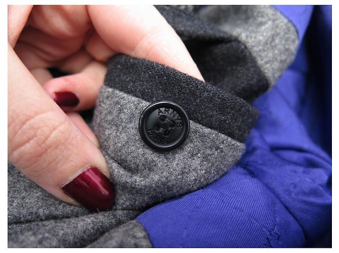ARNYS LONG COAT L 54 CASHMERE HERRINGBONE PATTERN GRAY CASHMERE COAT JACKET Grey - view 5