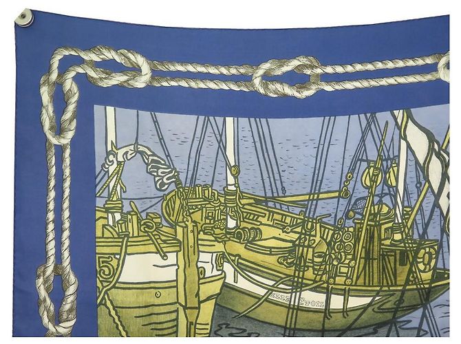 Hermès HERMES BELLE ETOILE SCIARPA PIERRE PERON CARRE 90 SETA SCIARPA IN SETA BLU - vista 2