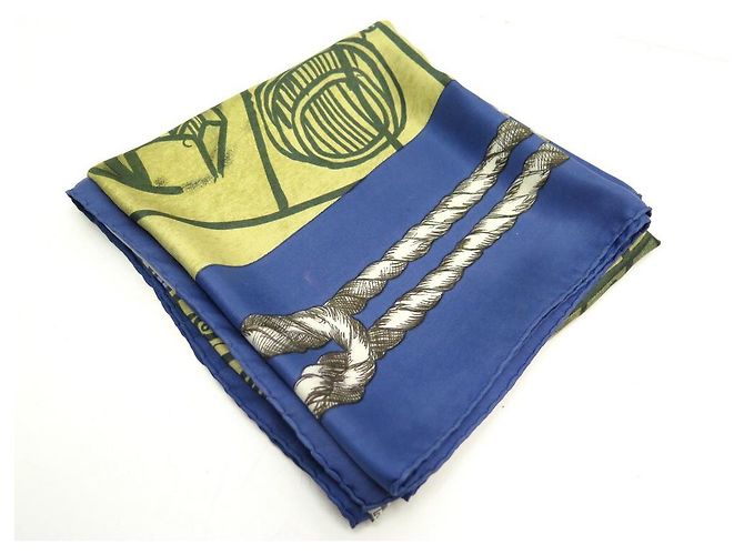 Hermès HERMES BELLE ETOILE SCIARPA PIERRE PERON CARRE 90 SETA SCIARPA IN SETA BLU - vista 8