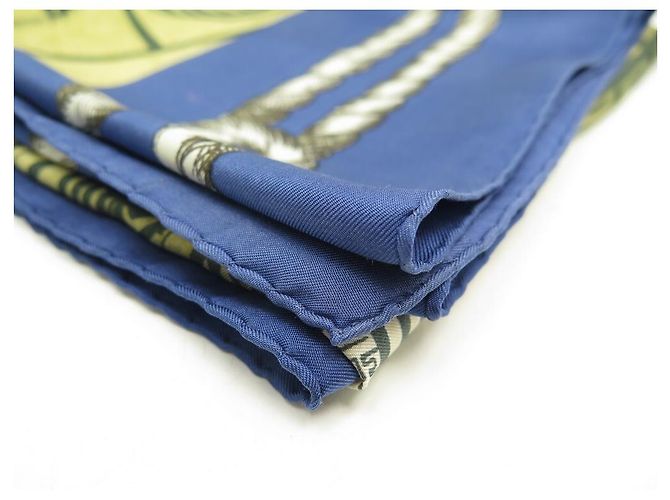 Hermès HERMES BELLE ETOILE SCIARPA PIERRE PERON CARRE 90 SETA SCIARPA IN SETA BLU - vista 9
