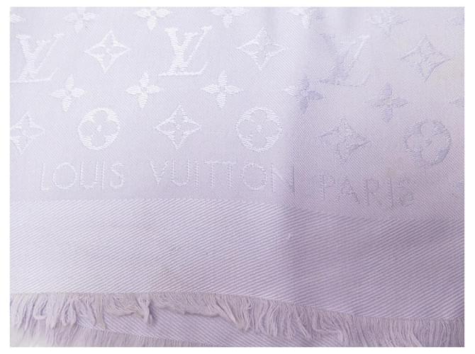 LOUIS VUITTON MONOGRAM M SHALE70110 SETA E LANA SCIARPA IN SETA VIOLA Porpora - vista 2
