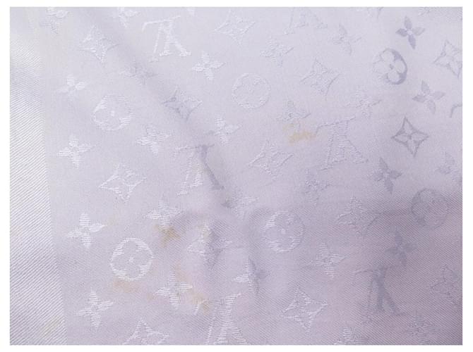 LOUIS VUITTON MONOGRAM M SHALE70110 SETA E LANA SCIARPA IN SETA VIOLA Porpora - vista 5