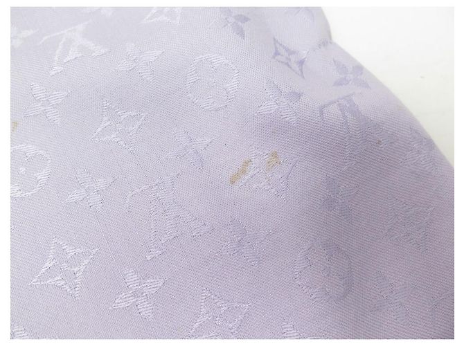 LOUIS VUITTON MONOGRAM M SHALE70110 SETA E LANA SCIARPA IN SETA VIOLA Porpora - vista 6
