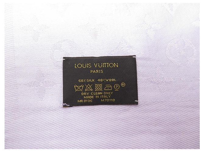 LOUIS VUITTON MONOGRAM M SHALE70110 SETA E LANA SCIARPA IN SETA VIOLA Porpora - vista 9