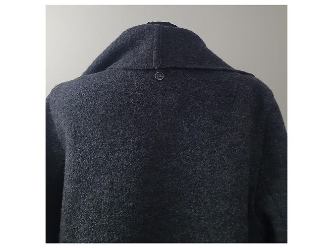 Abrigo Cardigan IQ + Berlin de Lana Gris Oscuro Gris antracita - vista 5