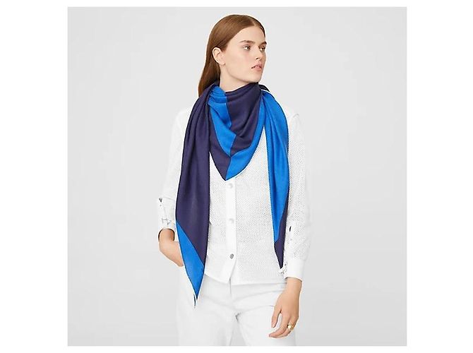 Hermès TRIANGOLO CON CORNICE GIGANTE Blu - vista 2