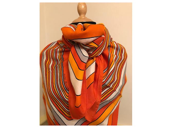 Hermès Sciarpa Pégase Paysage in Cashmere e Seta Multicolore - vista 2