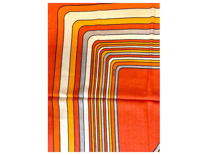 Hermès Sciarpa Pégase Paysage in Cashmere e Seta Multicolore - vista 5