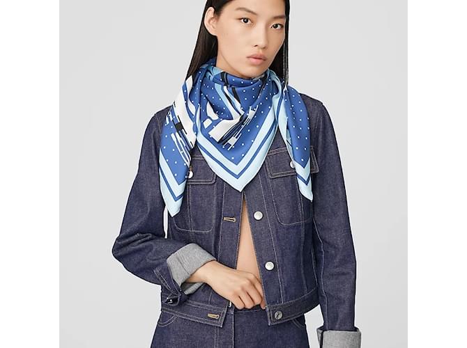 Hermès Carro Elástico Remix Azul - vista 2