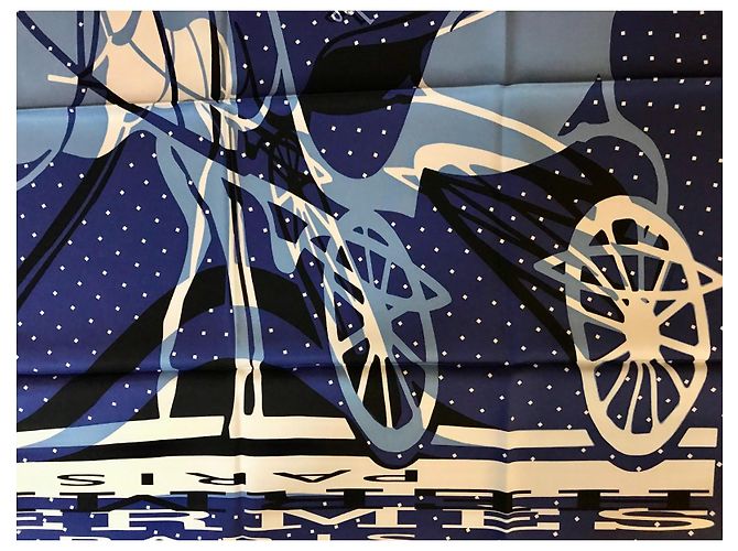 Hermès Carro Elástico Remix Azul - vista 7