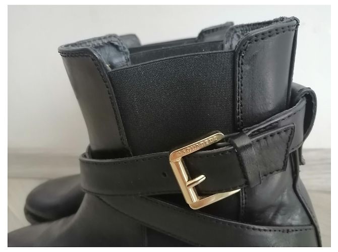 Botines Dsquared2 de cuero negro 36 - vista 3