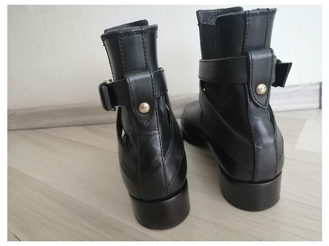 Botines Dsquared2 de cuero negro 36 - vista 5