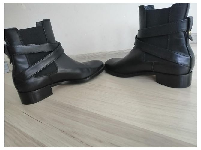 Botines Dsquared2 de cuero negro 36 - vista 6