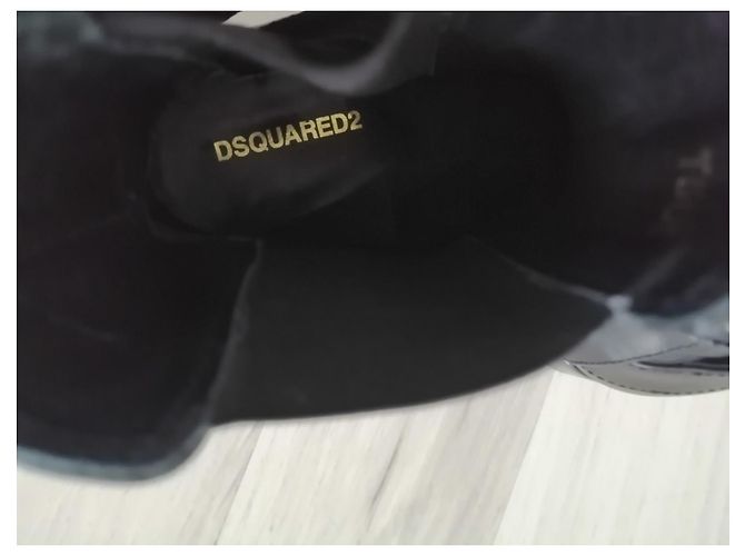 Botines Dsquared2 de cuero negro 36 - vista 9