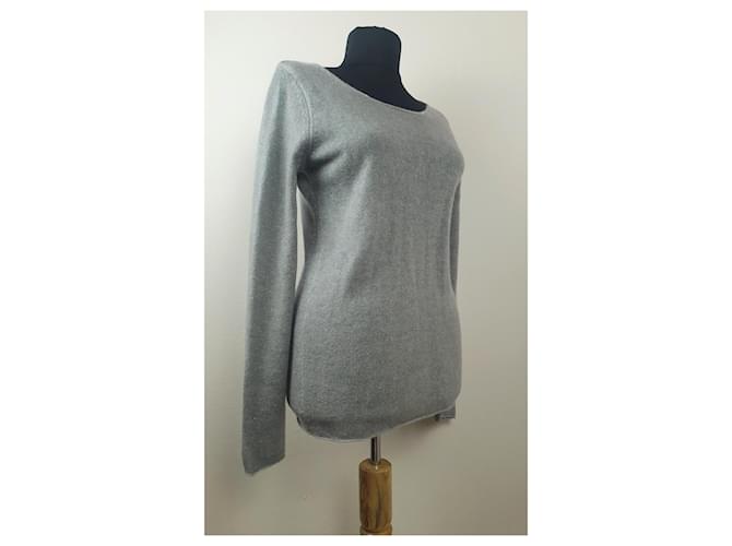 Autre Marque Princess Goes Hollywood Kaschmir Pullover Grau Metallic Effekt - Ansicht 2