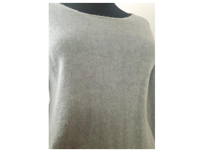 Autre Marque Princess Goes Hollywood Kaschmir Pullover Grau Metallic Effekt - Ansicht 3
