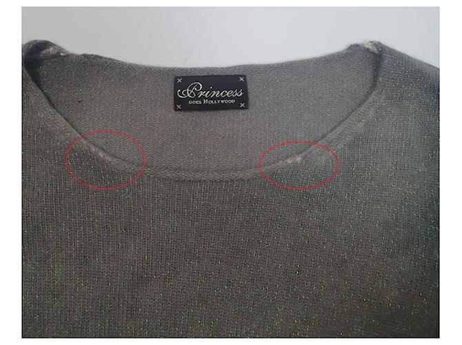 Autre Marque Princess Goes Hollywood Kaschmir Pullover Grau Metallic Effekt - Ansicht 6