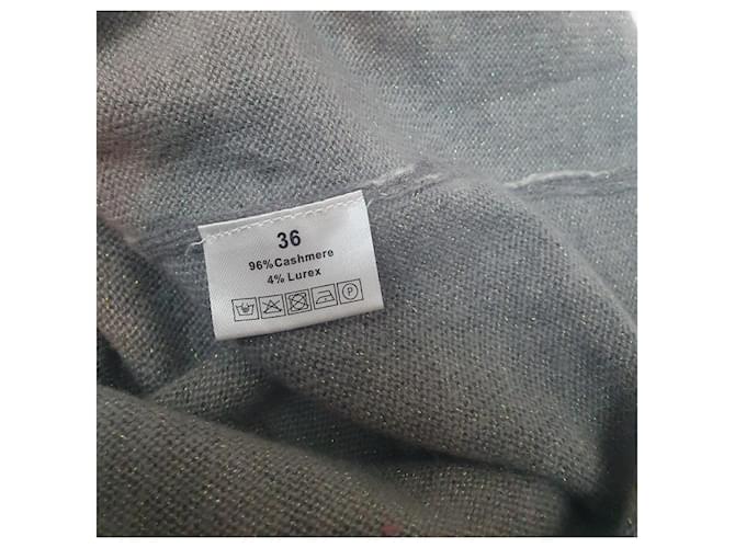 Autre Marque Princess Goes Hollywood Kaschmir Pullover Grau Metallic Effekt - Ansicht 7