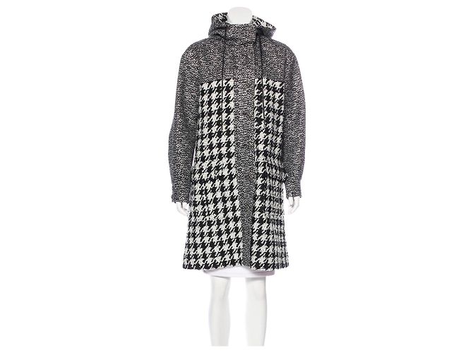 Parka Chanel Tweed con botones joya Negro - vista 2