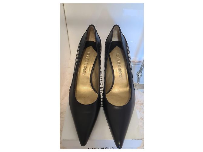 Givenchy Pumps Schwarz Grau Leder und Canvas - Ansicht 2