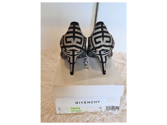 Givenchy Pumps Schwarz Grau Leder und Canvas - Ansicht 3