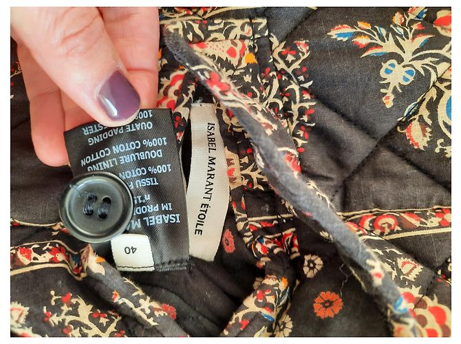 Abrigo acolchado reversible Erri Isabel Marant Etoile de algodón Multicolor - vista 6