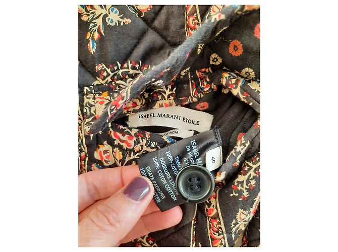 Abrigo acolchado reversible Erri Isabel Marant Etoile de algodón Multicolor - vista 7
