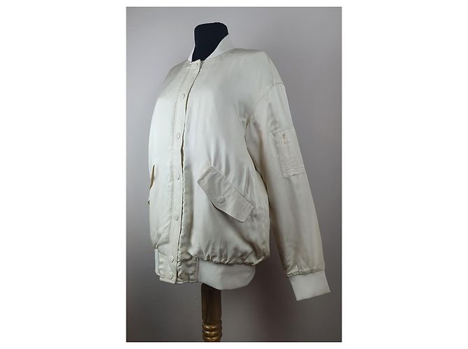 & Other Stories Bomberjacke Elfenbein - Ansicht 2
